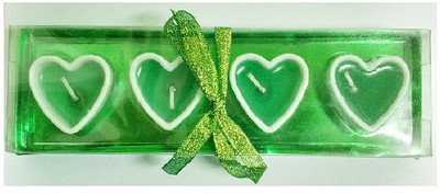 

Shopjinie Pack of 4 Heart Floating Candles(Pink Candle(Green, Pack of 4)
