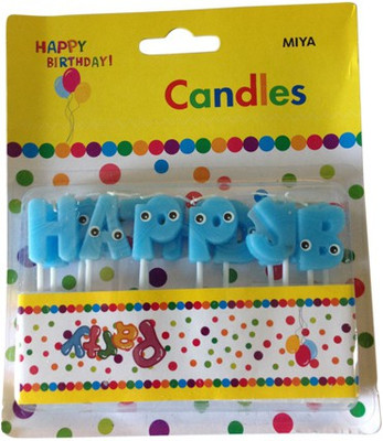 

Funcart Happy birthday eyes blue candle Candle(Multicolor, Pack of 1)