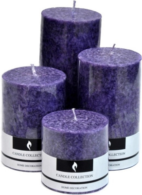 

Marigold Stores Lavender Scented Candles -Set o 4 Candle(Purple, Pack of 4)