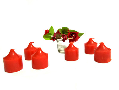 

OBEROI TRENDY Candle(Red, Pack of 6)