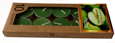 

Devinez Premium Green Apple Scented Smokeless Tealight Candle(Green, Pack of 10)