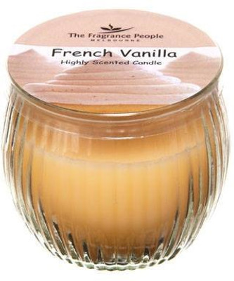 

The Fragrance People Vanilla Ribbed Jar Candle Candle(Beige, Pack of 1)