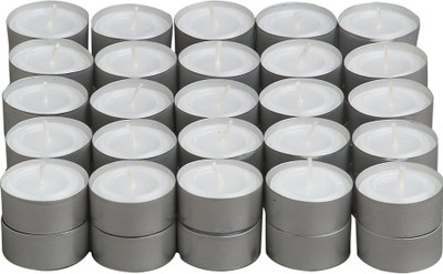 Divine Miracles Tea Light Candle(White, Pack of 50) Divine Miracles Tea Light Candle(White, Pack of 50)