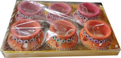 

Shopjinie Matki Candle Pack Candle(Multicolor, Pack of 6)