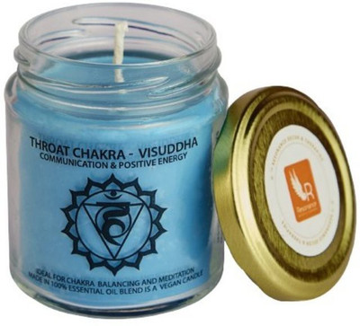 

Resonance Meditation - Throat Chakra Natural Wax Medium Jar Candle(Blue, Pack of 1)