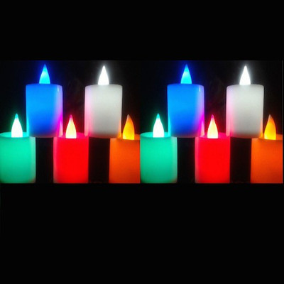 

A To Z Traders Flickering Flashing Multicolor Tealight Candle(Multicolor, Pack of 10)