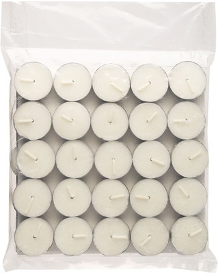 

Homestop IVY By Home Stop Tealights Unscented Candle(White, Pack of 50)