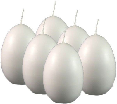 

Sophies EGG6 Candle(White, Pack of 6)