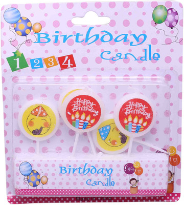 

Funcart Smiling Happy Birthday Candle(Multicolor, Pack of 5)