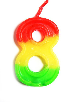 

skycandle.in 8 Number Birthday Candle(Multicolor, Pack of 1)