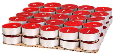 TGS Tealight Candle(Red, Pack of 50)