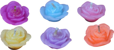 

Radiance Clumsy Rose Candle(Multicolor, Pack of 6)