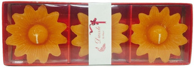 

Dazzle Floater Candle Big Flower Set of 3 Candle(Multicolor, Pack of 3)