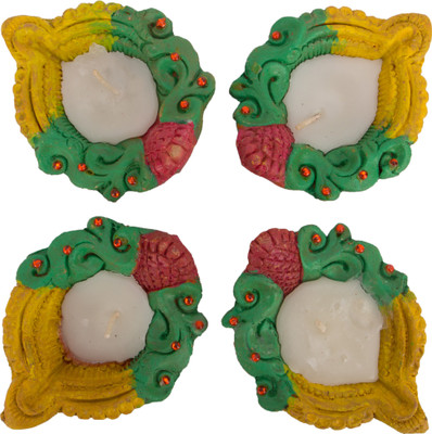 

Alok Overseas Gleam Diwali Diya Candle(Yellow, Pack of 4)
