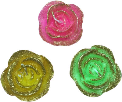 

Fuzone r0se glitter Candle(Multicolor, Pack of 9)