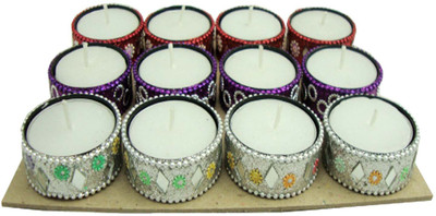 

MH Lac Candle(Multicolor, Pack of 12)