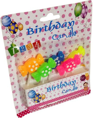 

Funcart 5 pcs Toffees Candle Sticks Set Candle(Multicolor, Pack of 5)