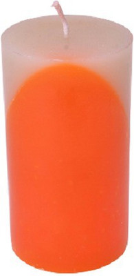 

Starlight Candles CL-004 STARLIGHT DUAL WHITE ORANGE PILLAR CANDLE 15 CMS LONG Candle(White, Pack of 01)