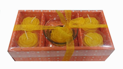 

Shopjinie Gift Set of 5 Scented Candles Candle(Orange, Pack of 5)