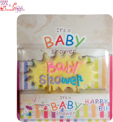 

M&C Dream Gifts Baby Shower Candle Candle(Yellow, Pack of 1)