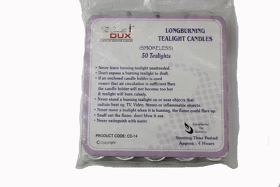 

The Candle Dux Tealight Candle(White, Pack of 50)