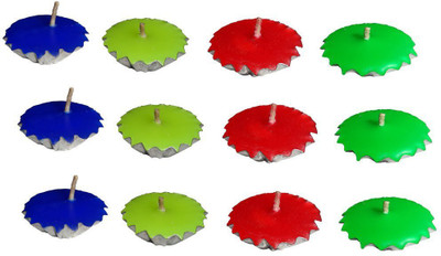 

Atorakushon Multicolor Designer T-lite Smokeless Scented CANDLE Candle(Multicolor, Pack of 12)