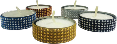 

Toygully Handmade Tea Lights Candle(White, Pack of 5)