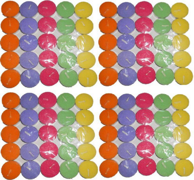 

KASCN KASCN GOOD QUALITY SMOKELESS MULTI COLOUR TEA LIGHT CANDLES SET OF 200 FOR DECORATIVE AND FESTIVE PURPOSE Candle(Multicolor, Pack of 200)