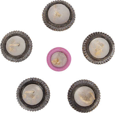 

Alok Overseas Resplendent Diwali Diya Candle(Pink, Pack of 6)