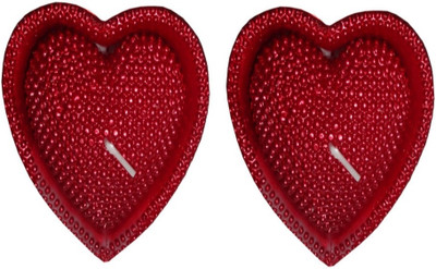

Atorakushon 2 Piece Designer Love Pearl Shape earthen pot mati Diya mati dipak candle Candle(Multicolor, Pack of 2)