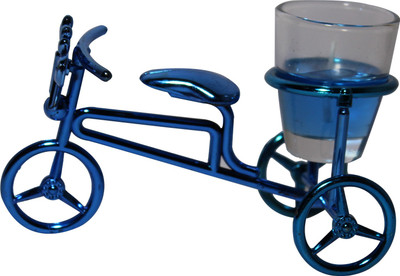 

CTW Beautiful Cycle With stand Gel Candle(Blue, Pack of 1)