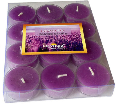 

Devinez 12C Premium Lavender Scented Polycarbonate Smokeless Tealight Candle(Purple, Pack of 12)