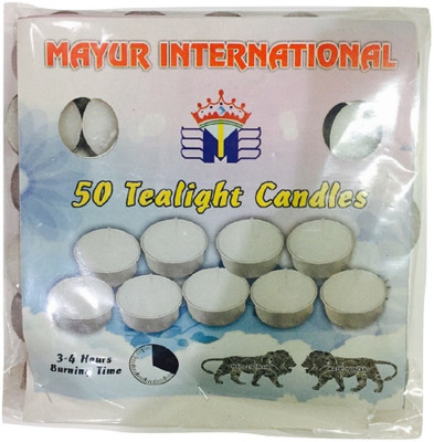 

Dazzle Tealight Candle Set of 50 Candle(Multicolor, Pack of 50)