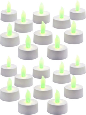 

PeepalComm LED Tea Light Candle(Green, Pack of 20)