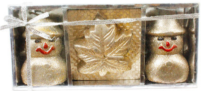 

The Candle Shop Christmas Candle(Gold, Pack of 3)