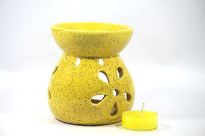

AuraCandles AuraDecor Aroma Oil Burner with Candle(Yellow, Pack of 2)