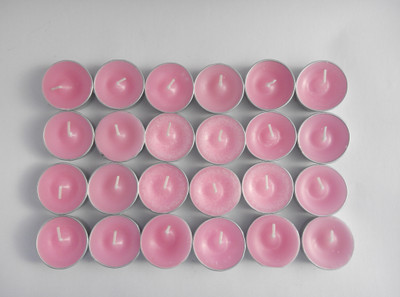 

Virgo Creations Tea Light Pink Candle(Pink, Pack of 24)