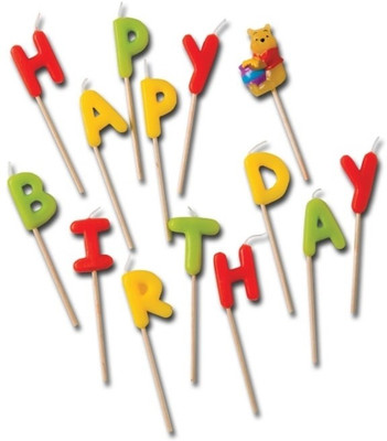 

Disney Happy Birthday Toothpick - Winnie Candle(Multicolor, Pack of 14)