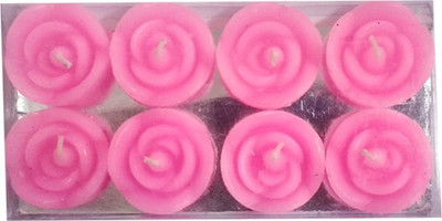 

Shopjinie Pack of 8 Flower Floating Candles(Pink) Candle(Pink, Pack of 8)