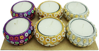 

MH Lac Candle(Multicolor, Pack of 6)