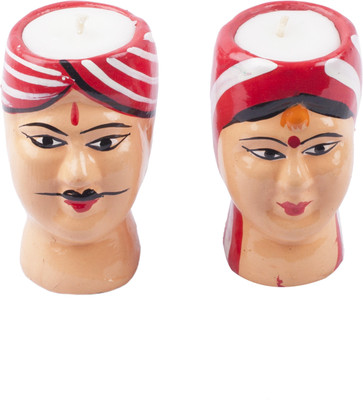 

Emboss Culture decorative Candle(Multicolor, Pack of 2)