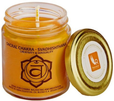 

Resonance Meditation - Sacral Chakra Natural Wax Medium Jar Candle(Orange, Pack of 1)