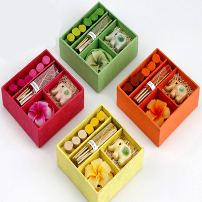 9% OFF on Ghasitaram Gifts Set of 4 Incense Sets (Square) Candle(Multicolor, Pack of 4)