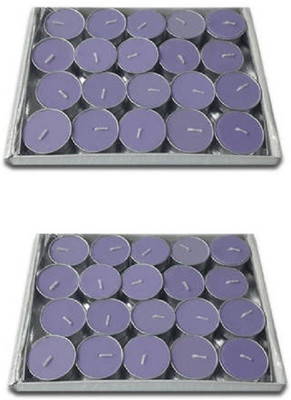 

Rasmy Candles scented Lavender T Lites pac of 40 pcs Candle(Purple, Pack of 40)