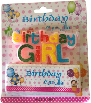 

Funcart Birthday Girl multicolor candle Candle(Multicolor, Pack of 1)