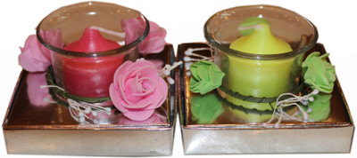 

Fragrance Concoction Pack of gardenia and strawberry fragrance votive Candle(Multicolor, Pack of 2)