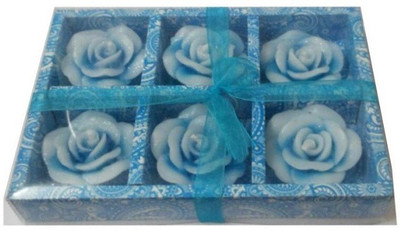 

Shopjinie Wax Candle Candle(Blue, Pack of 6)
