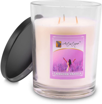

Artistique Lavender Vanilla Jar Candle White Candle(White, Pack of 1)