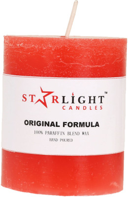 

Starlight Candles CL-008 STARLIGHT ROSE RED PARAFFIN WAX PILLAR CANDLE, 6.5 CMS x 7.5 CMS ( 2.5 INCH x 3 INCH ) PACK OF 1 Candle(Red, Pack of 1)