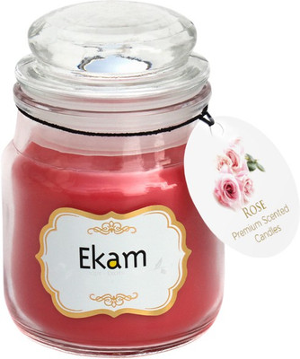 Ekam Rose 3 Oz WW Jar Candle(Red, Pack of 1)